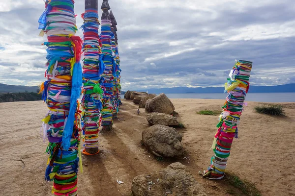 Monumento Dos Pilares Serge Ilha Olkhon Baikal Imagem De Stock