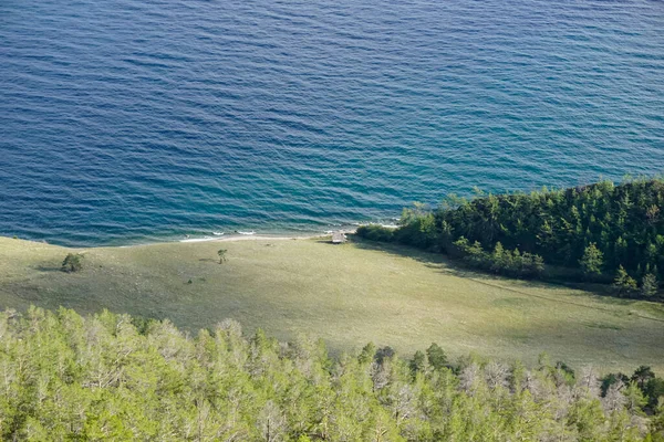 Een Eenzame Hut Aan Kust Van Olkhon Island Bij Baikal — Stockfoto