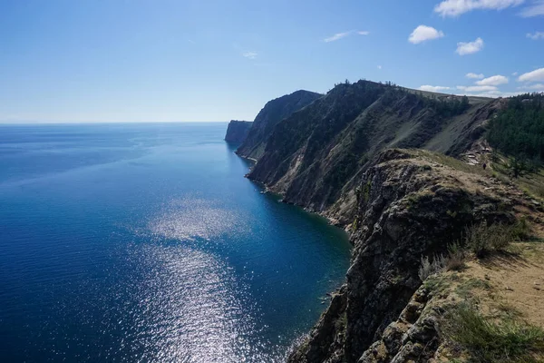 Rocky Coast Olkhon Island Baikal Lake Siberia — Stock Photo, Image