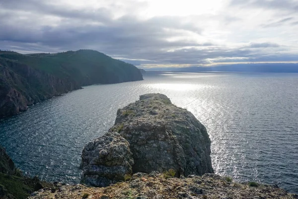 Lonely Rock Cape Khoboy Olkhon Island Baikal — Stock Photo, Image