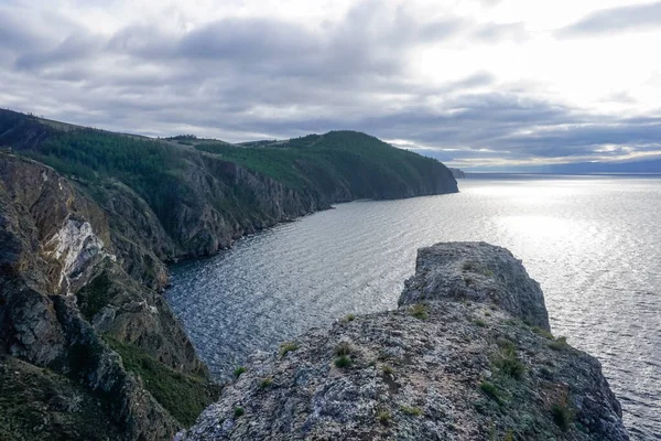 Lonely Rock Cape Khoboy Olkhon Island Baikal — Stock Photo, Image