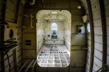 Rusya 'daki Sakhalin adasında eski bir uçağın enkazı.