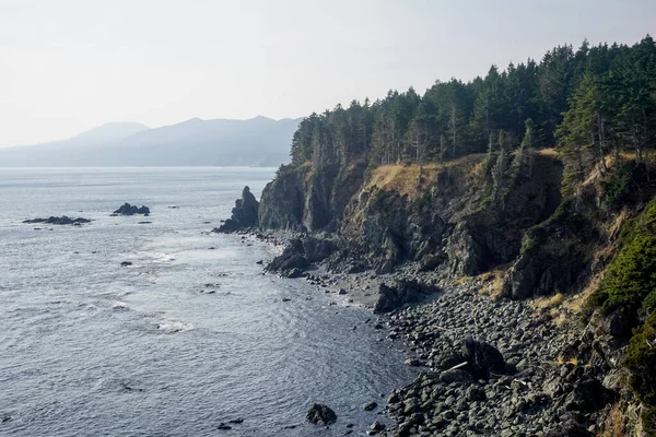 Schöne Felsige Küste Des Östlichen Teils Der Insel Sachalin — Stockfoto