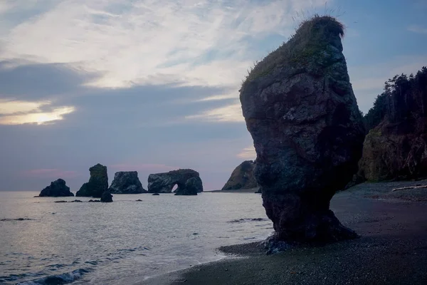 Красивые Скалы Возле Мыса Гигант Острове Сахалин России — стоковое фото