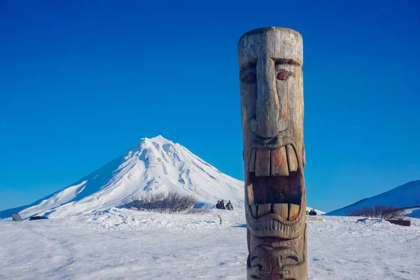 Totens Madeira Passagem Vilyuchinsky Península Kamchatka Rússia — Fotografia de Stock