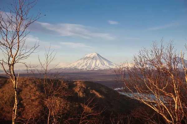 Kamçatka Güzel Bir Havada Koryaksky Volkanı Manzarası — Stok fotoğraf