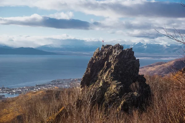 Kamchatka Piedra Cima Montaña Buen Tiempo —  Fotos de Stock