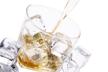 Cold glass of alcohol clipart