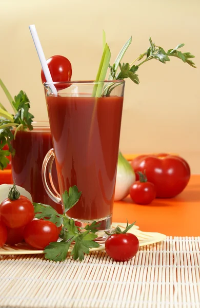 Suco de tomate fresco — Fotografia de Stock