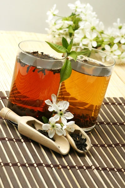 Relaxing cup of fruit tea — Stock Photo, Image