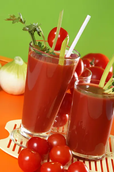 Suco de tomate fresco — Fotografia de Stock