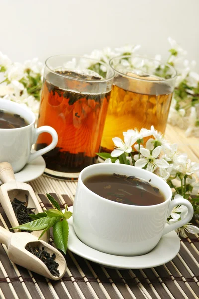 Relaxační ovocné čaje — Stock fotografie