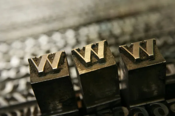 Movable type WWW — Stock Photo, Image