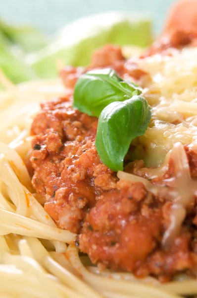 Spaghetti Bolognese da vicino . — Foto Stock