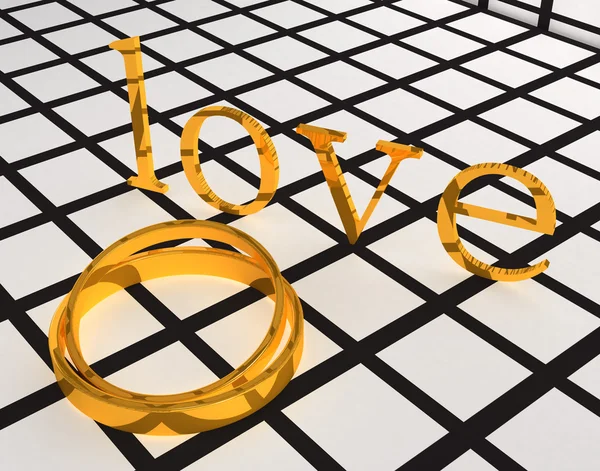 Arany Karikagyűrű és a szerelem — Stock Fotó