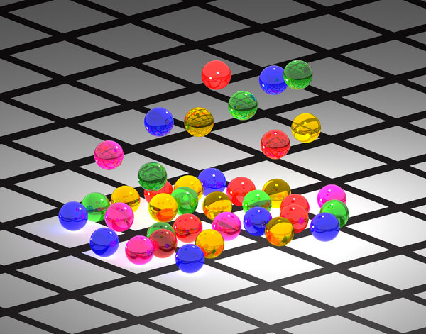 Colorful glass with background