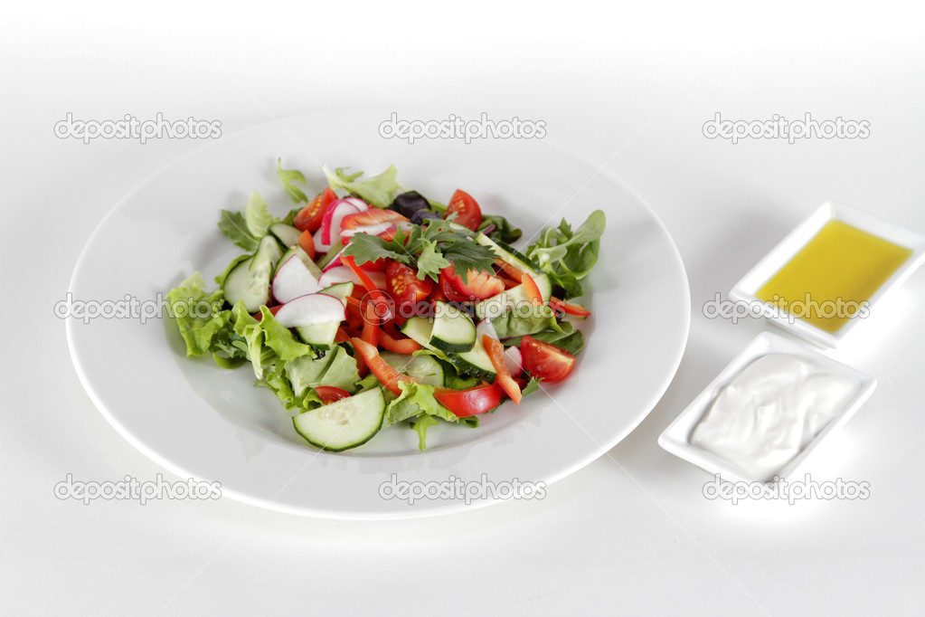 Food on a white plate