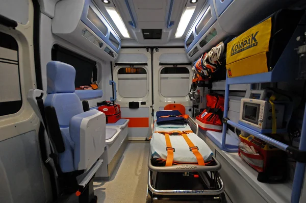 Interni di ambulanza Immagini Stock Royalty Free