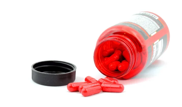Red capsules — Zdjęcie stockowe