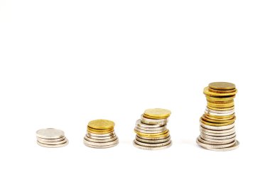 bozuk para yığınları