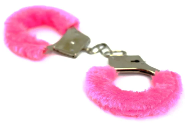 Pink handcuffs — Stock Photo, Image