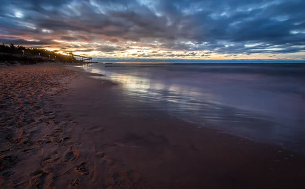 Sunset and slide — Stock Photo, Image