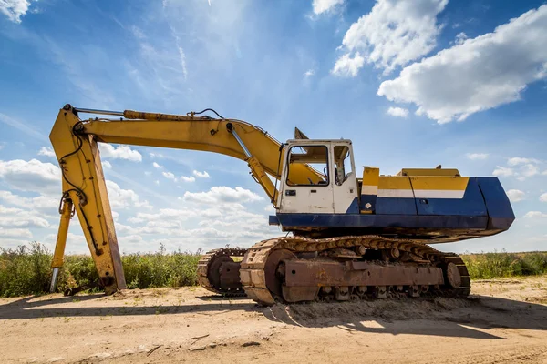 Excavadora amarilla Imagen De Stock