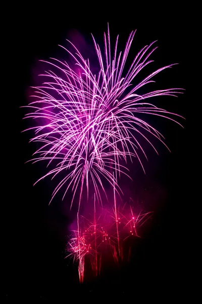 Purple fireworks — Stock Photo, Image