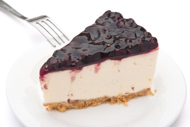 üstte mavi berry ile peynir pasta
