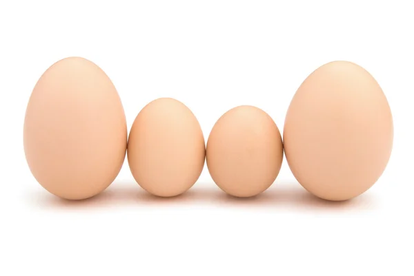 4 eieren met uitknippad — Stockfoto
