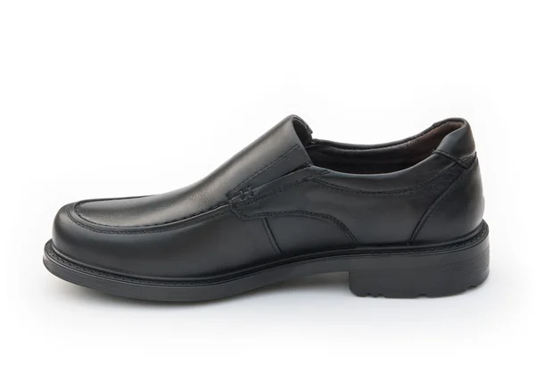 Černé kožené boty pro muže — Stock fotografie
