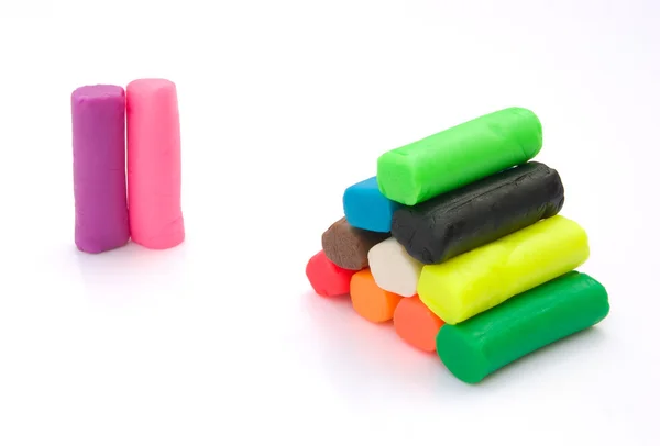 Дитяча іграшка з різнокольорового пластиліну — стокове фото
