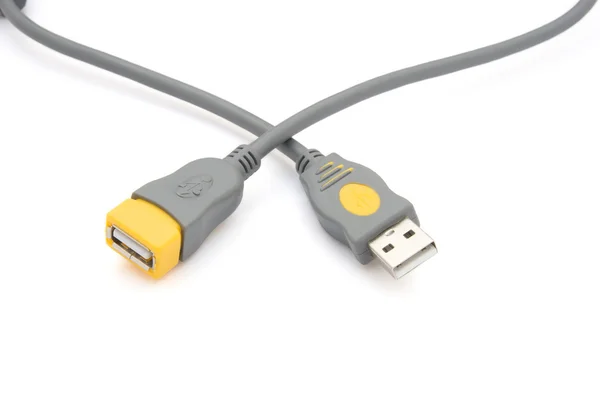 Καλώδιο USB σε λευκό φόντο — Φωτογραφία Αρχείου