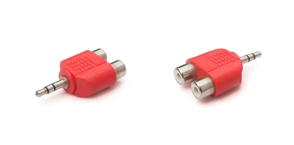 Two views input & output plug with clipping path — Stock Photo, Image