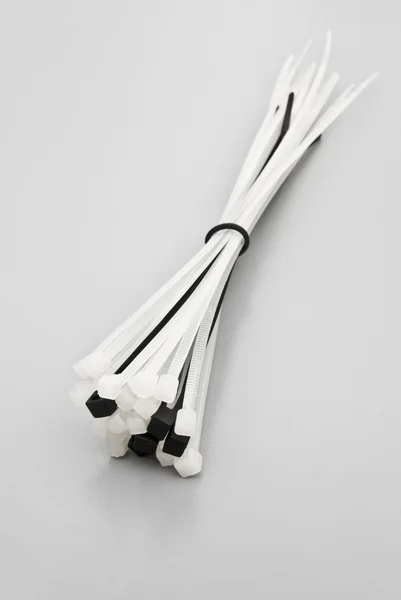 Gravatas de cabo preto e branco — Fotografia de Stock