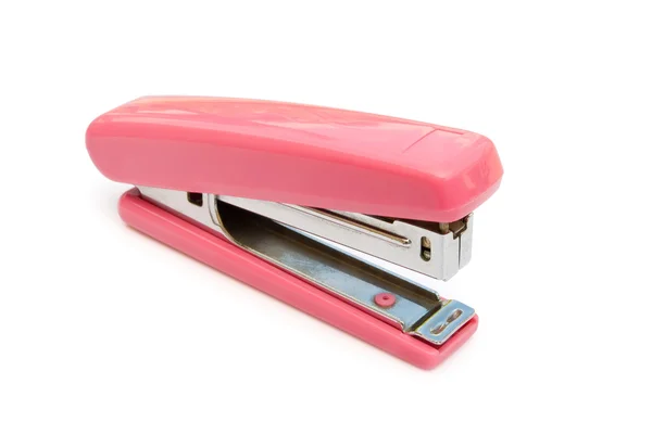 Pink stapler with clipping path — Stock Photo, Image