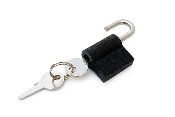 Pad vergrendelen en sleutels met uitknippad — Stockfoto
