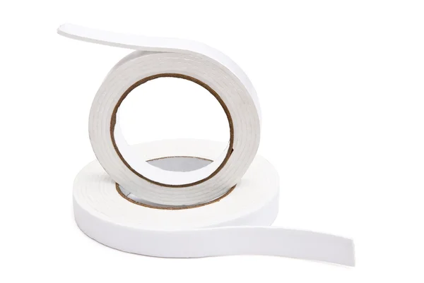 Two double side adhesive tape with clipping path — Stock Photo, Image