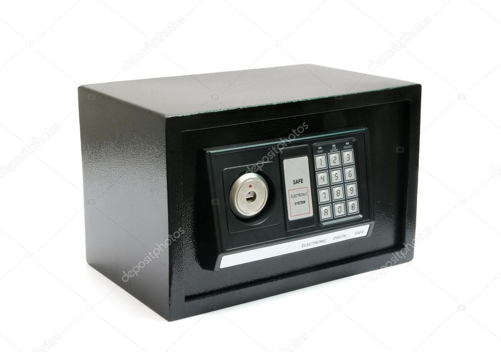 Black safe with code lock