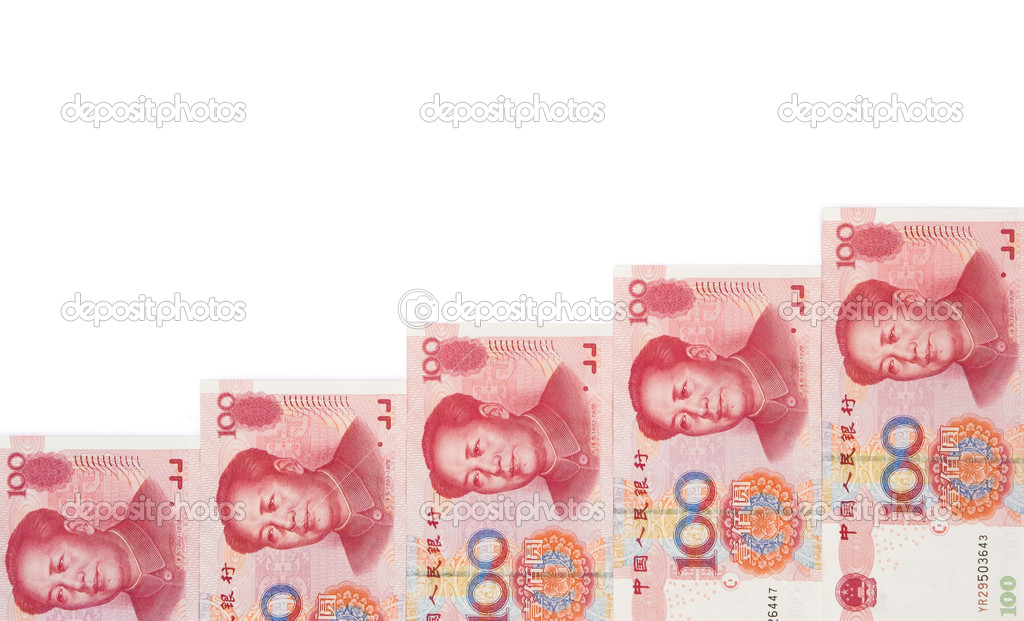 RMB keep rising with clipping path