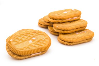 yığılmış sandviç bisküvi