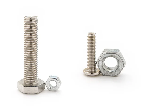 Two sets mismatch bolt and nut — Stock Photo, Image
