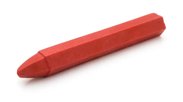 Красный карандаш на белом — стоковое фото