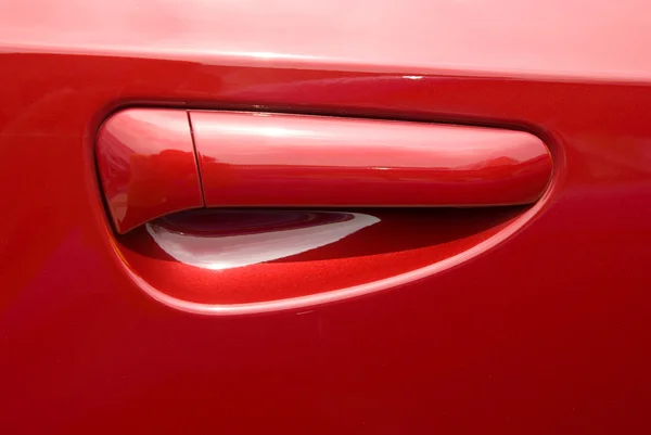 Red car door handle — Stock Photo, Image