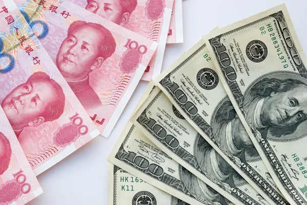 USD y RMB — Foto de Stock