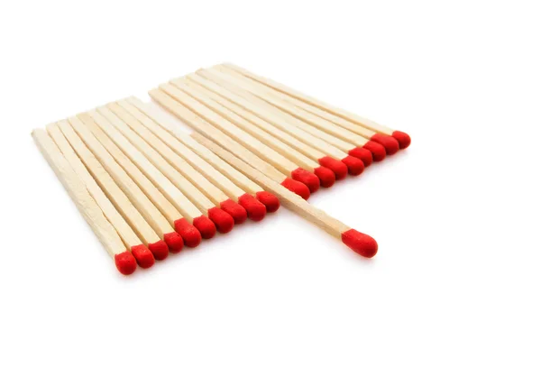 Matchsticks on white — Stock Photo, Image