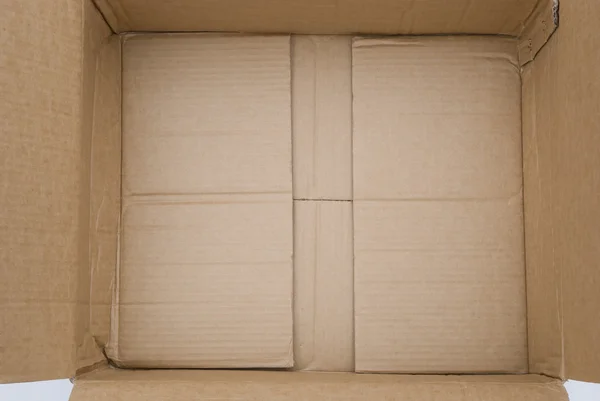 Bottom of a corrugated carton — Stock Photo, Image