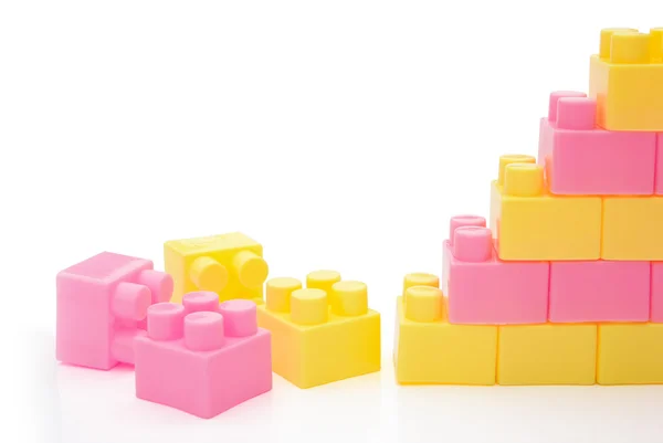Toy bricks bulit up — Stock Photo, Image