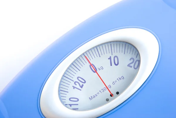 Weight scale close up on white — Stock Photo, Image