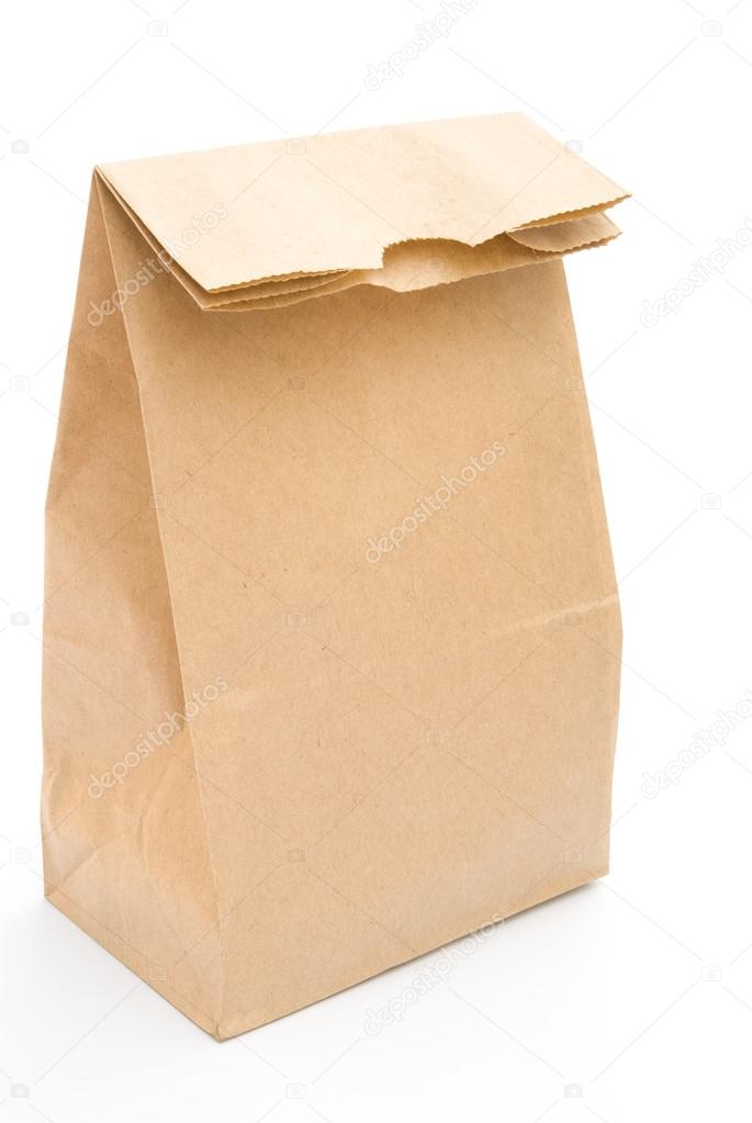 paper bag on a white background